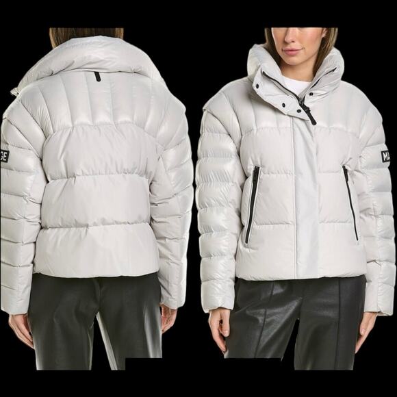 NEW Mackage Women's 2-In-1 Vesna Jacket in Moon (white/gray) Euro 38 US 8 or Med - Picture 1 of 15